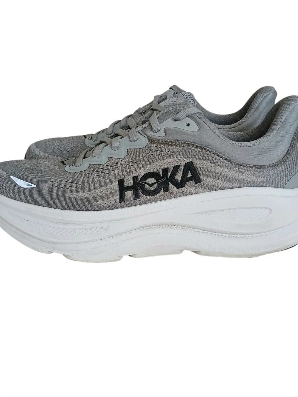 HOKA ONE ONE Bondi 9 Platform Running Shoes Men's 9D Galactic Grey/Stellar Grey